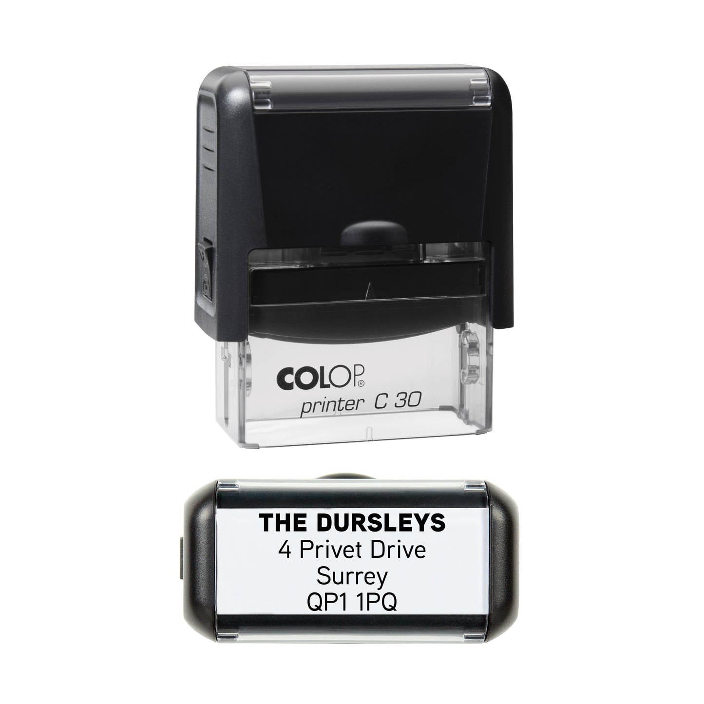 48 x 18mm - Custom Made Self-Inking Rubber Stamp - Up to 5 Lines of Personalised Text