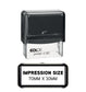 70 x30mm - Custom Made Self-Inking Rubber Stamp - Up to 6 Lines of Personalised Text