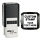 20mm Square - Personalised Custom Made Self-Inking Business Company Address Rubber Ink Stamp