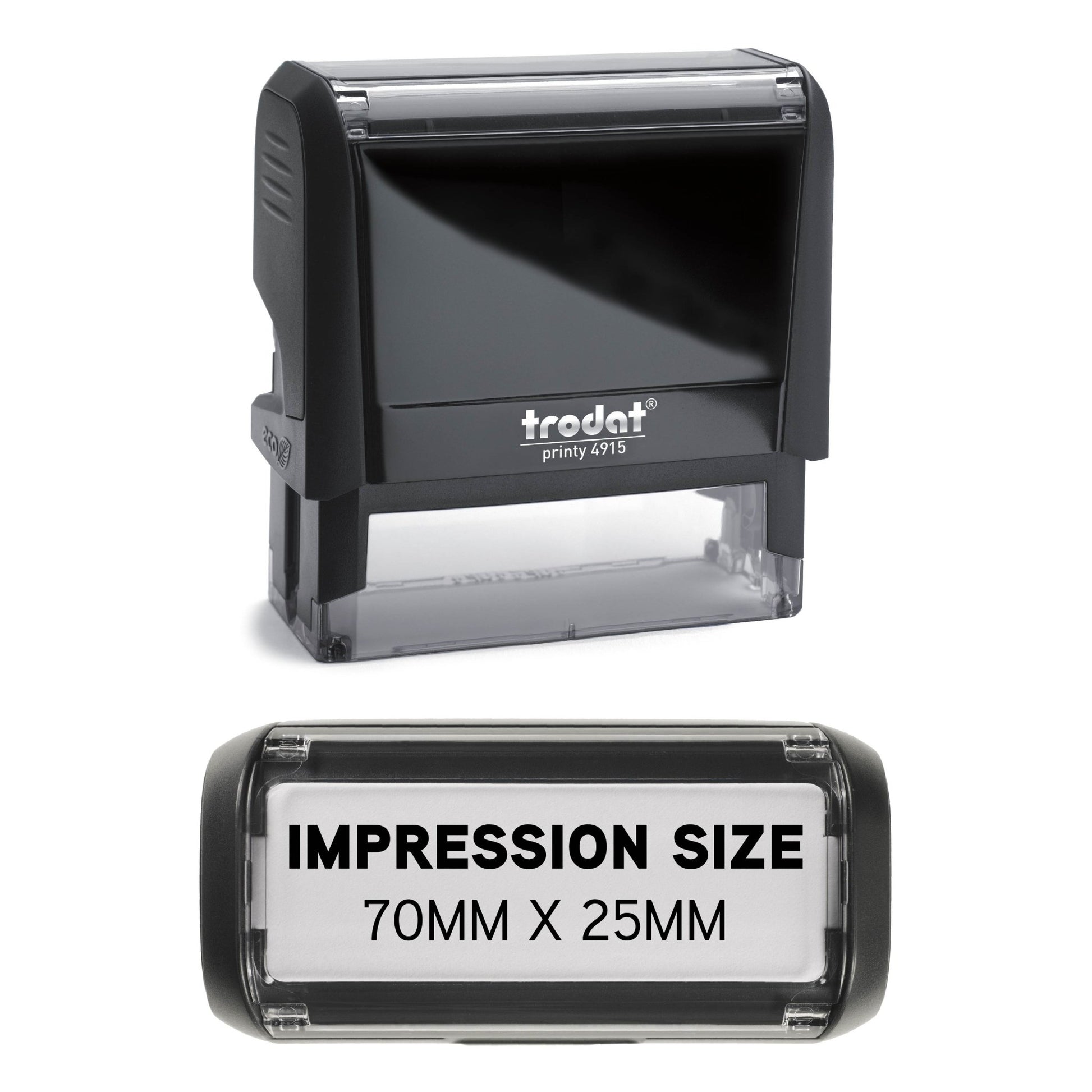 70 x 25mm Premium Personalised Custom Made Self Inking Rubber