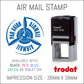 Air Mail - Par Avion - Rubber Stamp - Trodat 4924 - 38mm x 38mm Impression