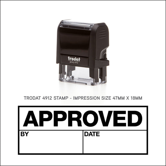 Approved - By - Date - Self Inking Rubber Stamp - Trodat 4912