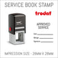 Approved Service - Self Inking Rubber Stamp - Trodat 4923 - 28mm x 28mm Impression
