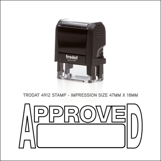 Approved With Box - Self Inking Rubber Stamp - Trodat 4912
