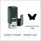Butterfly - Loyalty Card Rubber Stamp - Trodat 4921 - 11mm x 11mm Impression