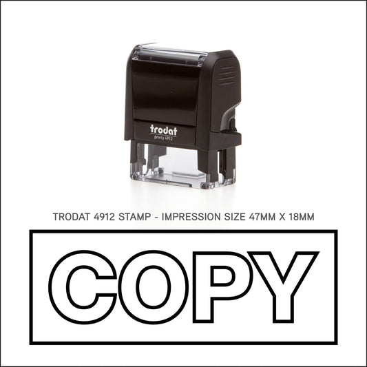 Copy - Outline - Border - Rubber Stamp - Trodat 4912 - 47mm x 18mm Impression