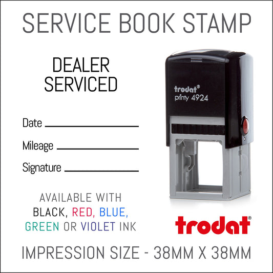 Dealer Serviced - Self Inking Rubber Stamp - Trodat 4924 - 38mm x 38mm Impression