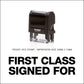 First Class Signed For - Rubber Stamp - Trodat 4912 - 45mm x 12mm Impression