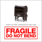 Fragile Do Not Bend Rubber Stamp - Trodat 4912 - 45mm x 18mm Impression