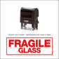 Fragile Glass Rubber Stamp - Trodat 4912 - 45mm x 18mm Impression