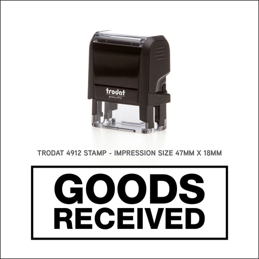 Goods Received - Rubber Stamp - Trodat 4912 - 47mm x 18mm Impression