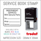 Independent Service With Genuine Parts - With Outline - Self Inking Rubber Stamp - Trodat 4924 - 38mm x 38mm Impression