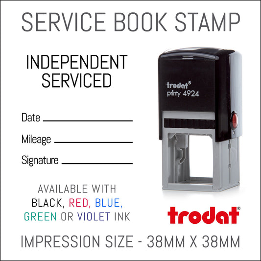 Independent Serviced - Self Inking Rubber Stamp - Trodat 4924 - 38mm x 38mm Impression