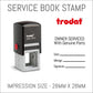 Owner Serviced With Genuine Parts - Self Inking Rubber Stamp - Trodat 4923 - 28mm x 28mm Impression