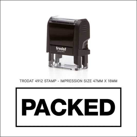 Packed - Rubber Stamp - Trodat 4912 - 47mm x 18mm Impression