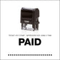 Paid - Rubber Stamp - Trodat 4912 - 45mm x 17mm Impression