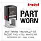 Part Worn Tyre Marking Kit - Trodat 4923 Rubber Stamp - White Ink