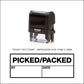Picked - Packed - By - Date - Rubber Stamp - Trodat 4912 - 47mm x 18mm Impression