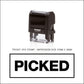 Picked - Rubber Stamp - Trodat 4912 - 47mm x 18mm Impression