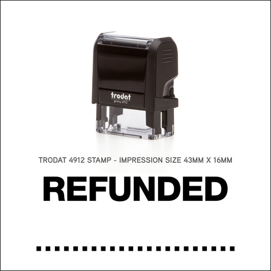 Refunded - Rubber Stamp - Trodat 4912 - 43mm x 16mm Impression