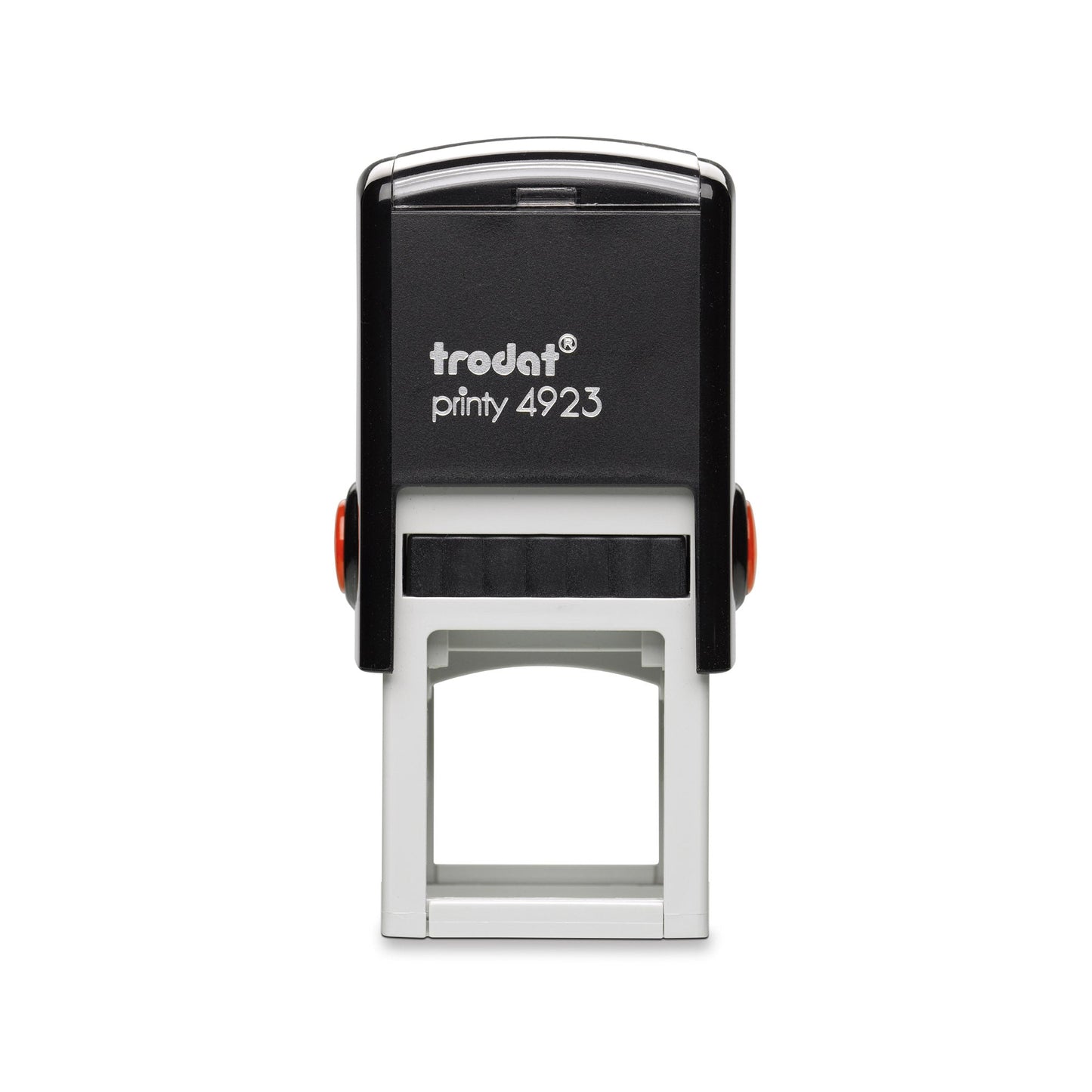 Serviced With Genuine Parts - Self Inking Rubber Stamp - Trodat 4923 - 28mm x 28mm Impression