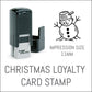 Snowman - Christmas Loyalty Card Rubber Stamp - Trodat 4921 - 11mm x 11mm Impression